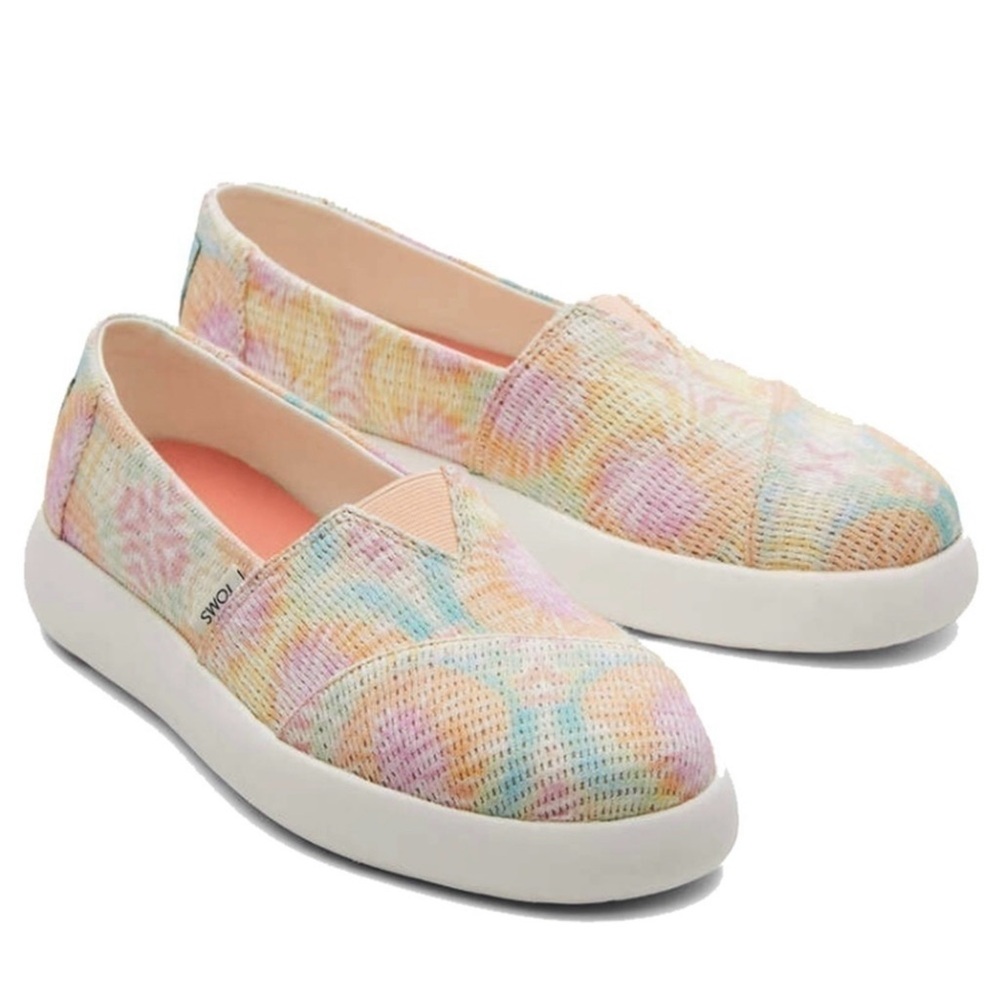 TOMS Alpargata Mallow Candy Pink Tie Dye Sneakers EVA Sole NEW IN BOX